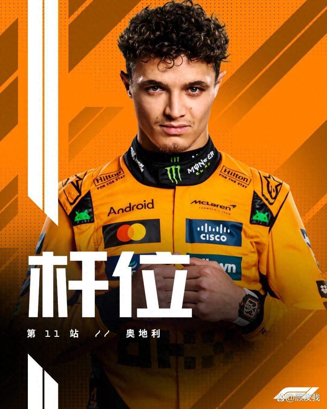 法拉利横扫红牛二队，诺里斯惊艳四座